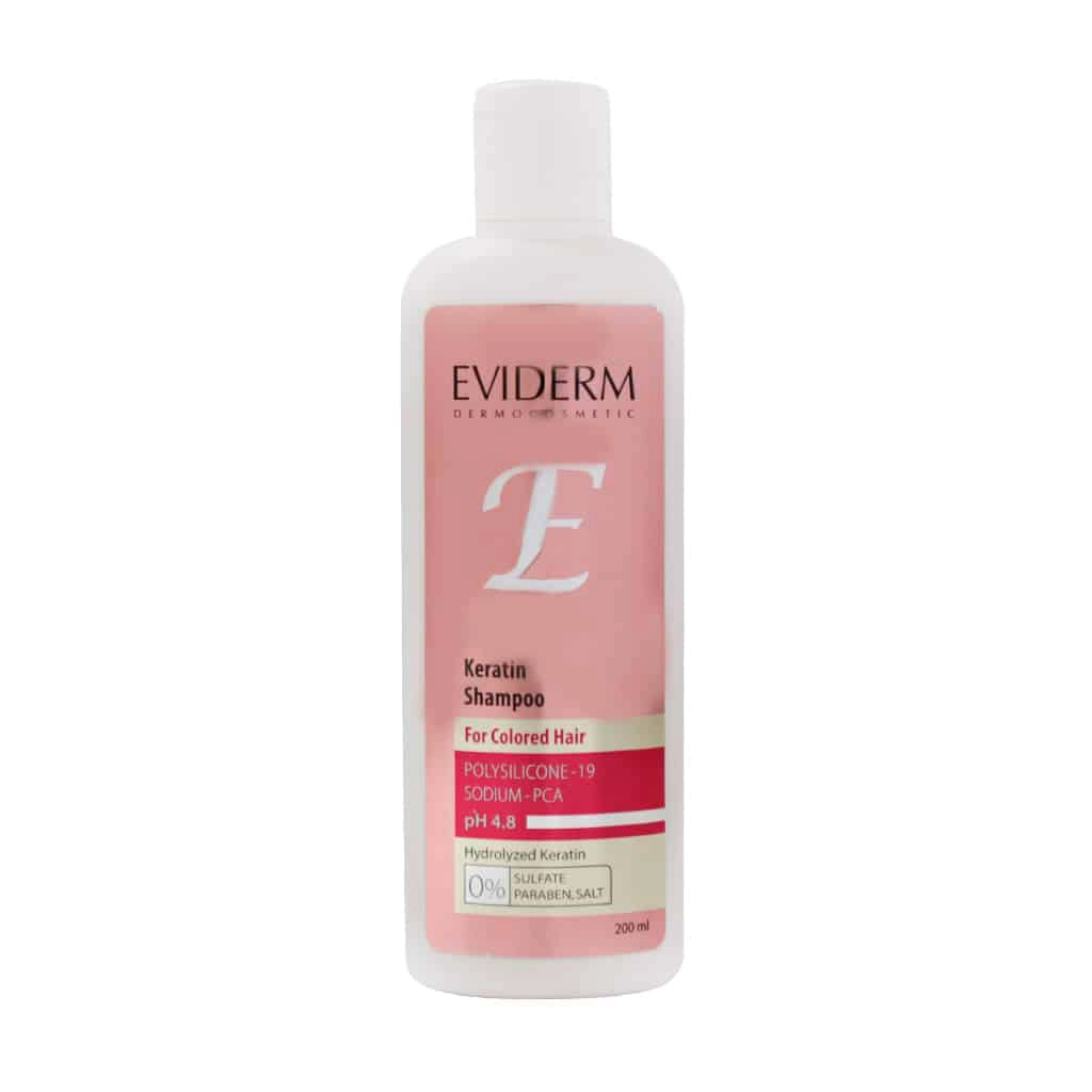 Eviderm-Keratin-Shampoo-For-Colored-Hair-200-ml copy شامپو حاوی کراتین موی رنگ شده اویدرم - Image 1
