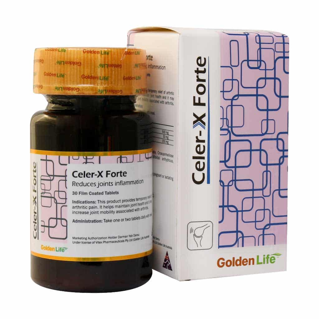 Golden-Life-Celer-X-Forte-30-FC-Tab.NiazPharma قوطی و بسته بندی سلرکس فورت