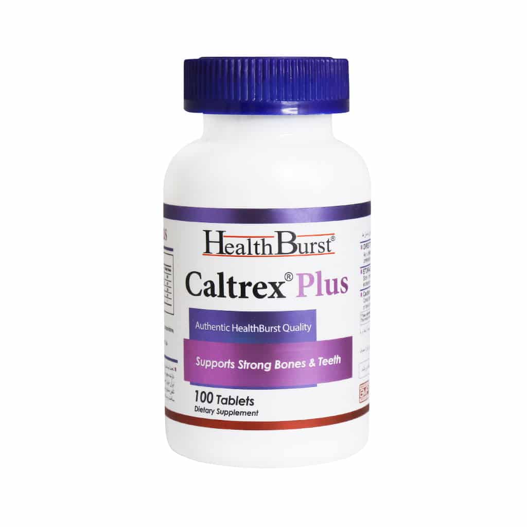 Health-Burst-Caltrex-Plus-100-Tab نمای قوطی پریفلکس پلاس