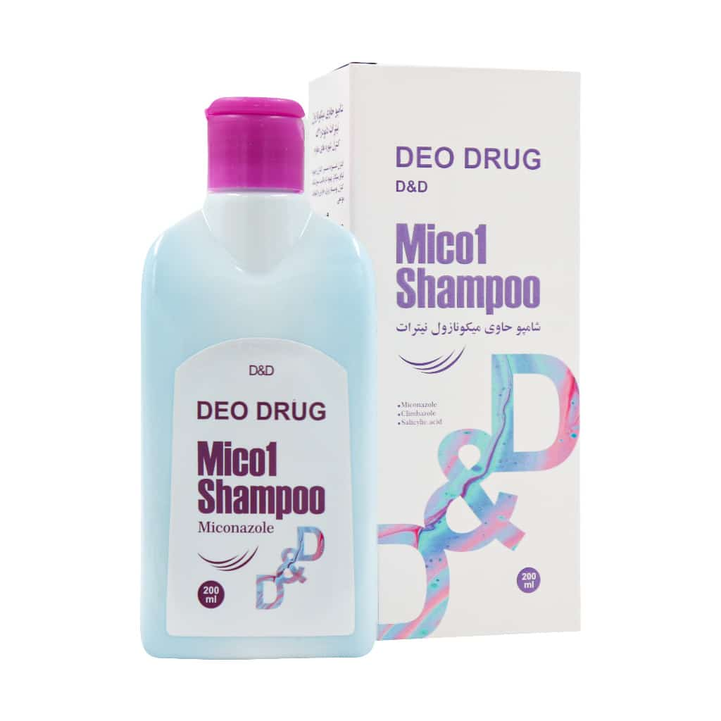 deodrug-mico1-shampoo-200-niazpharma.com-2 شامپو ضد شوره میکونازول نیترات (میکو1) دئودراگ 200 میلی لیتر - Image 1